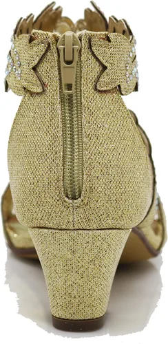 Vista 5 de Lime03N - Sandalias de tacón medio con diamantes de imitación para mujer