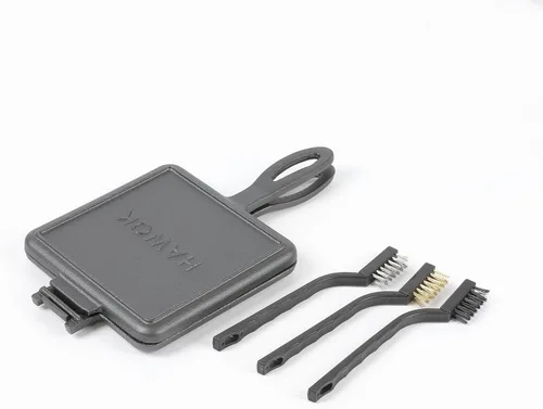 Vista 3 de HAWOK Plancha para Gofres de Hierro Fundido Cuadrada Plancha para Gofres Cuadro negro