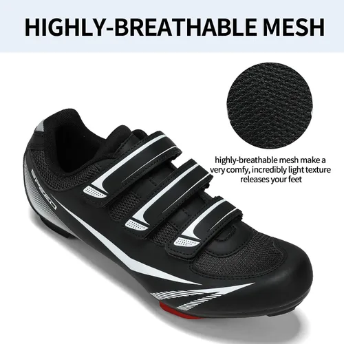 Vista 2 de Tenis de ciclismo unisex para hombre y mujer zapatos de ciclismo de carretera compatibles con Look Delta SPD perfectos para bicicletas de carreras