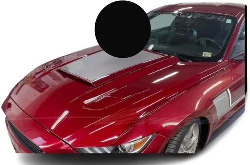 Vista 6 de Calcomanía de rayas para capó, compatible con Ford Mustang 2015-2019 Roush GT Shelby Racing Style Modificado Exterior Stripe Decal (rojo)