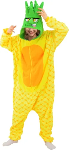 Vista 7 de vavalad Disfraces de piña para adultos, pijamas de una pieza, piña, fruta y piña, regalos para mujeres y hombres