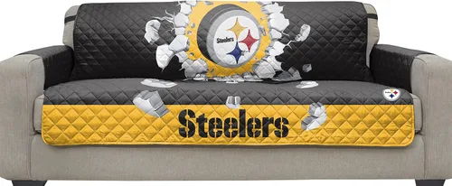 Vista 18 de Pegasus Sports NFL NFL - Protector reversible para sofá de la NFL, con correas elásticas, 75 x 110 pulgadas