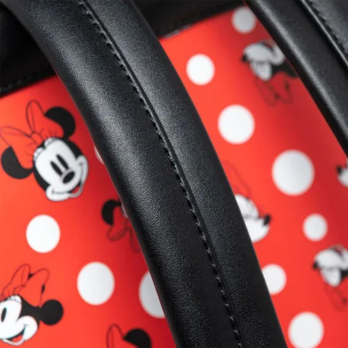 Vista 4 de Loungefly Mochila de Disney Minnie Mouse con lunares rojos para mujer, Rojo