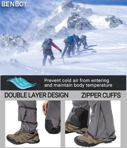 Vista 4 de BenBoy Pantalones de esquí de nieve para mujer, con aislamiento, impermeables, resistentes al viento, Ripstop