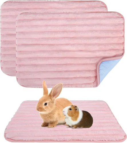 Vista 12 de Homimp 4 almohadillas para orina de conejillo de indias, autocalentables, para mantener el calor, lavables y antideslizantes, camas de animales Negro