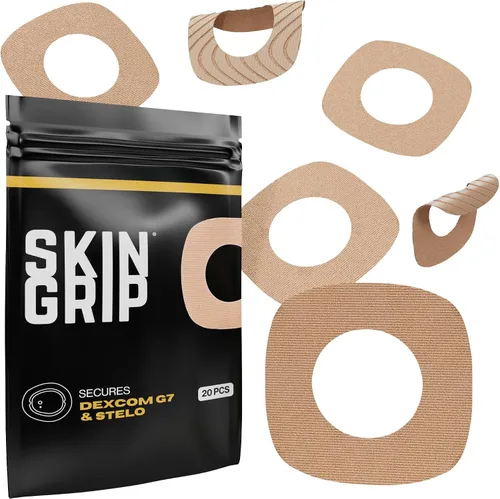 Vista 11 de Skin Grip Parches adhesivos para Dexcom G7 y Stelo CGM con recorte, cubierta impermeable y resistente al sudor para sensor continuo de monitor