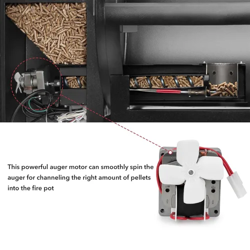 Vista 5 de Stanbroil Kit de motor de barrena de repuesto/kit de motor de accionamiento para todas las parrillas de pellets de madera Camp Chef