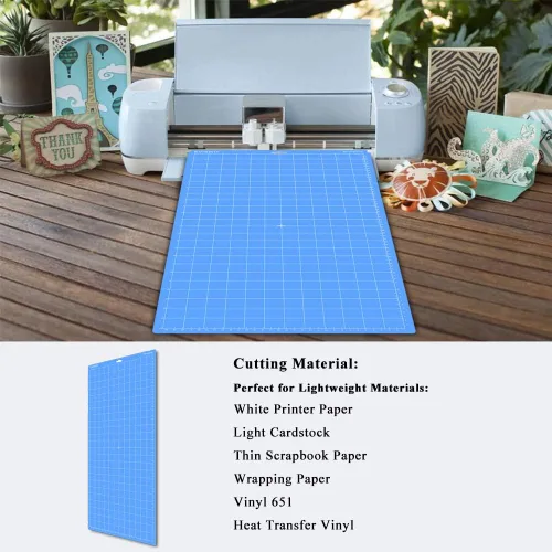 Vista 3 de EVISWIY 4 alfombrillas de 12 x 24 pulgadas compatibles con Maker 3/Maker Explore Air 2/Air/One con cuchillas Standard