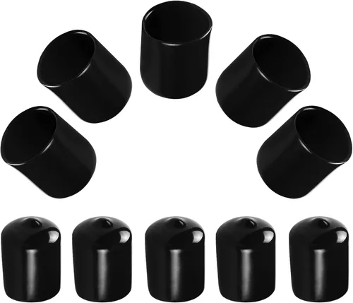Vista 8 de Protectores de rosca de tornillo, cubierta de goma redonda de 3/4 de pulgada (0.748 in) de PVC flexible de tubería protectora de tubería protectora