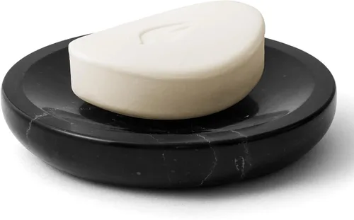 Vista 8 de Jaboneras de Mármol de Piedra Travertino Natural Soporte de Esponja para Baño, Bañera, Ducha, Fregadero de Cocina, Caja de Jabón Redonda Artesanal