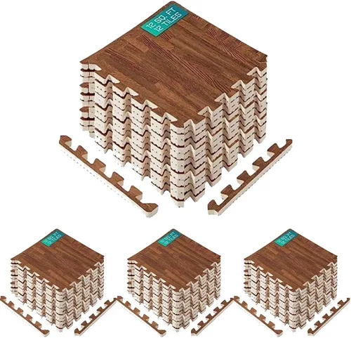 Vista 11 de Yes4All Alfombrillas Entrelazadas de EVA, Baldosas de Suelo tipo Rompecabezas, Acolchado de Suelo de Espuma con Borde para Muebles, Espacio del A.