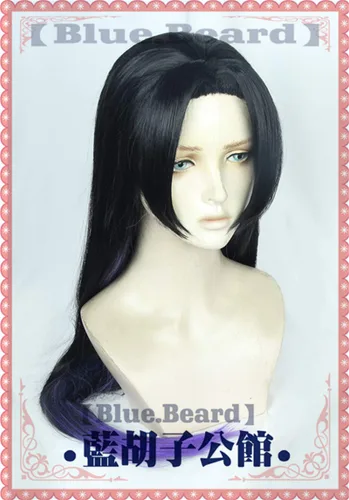 Vista 3 de AHJSN Anime Demon Slayer Kimetsu No Yaiba Kochou Kanae - Peluca de cosplay de 33.5in de largo, pelo sintético lacio para adultos Halloween + gorra