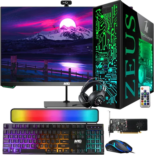 Vista 11 de TechMagnet PC de escritorio para juegos, Intel i7 6ª generación, Zeus Pro 4, GT 1030, ARGB de RAM de 16 GB, SSD de 1 TB + disco duro de 2 TB
