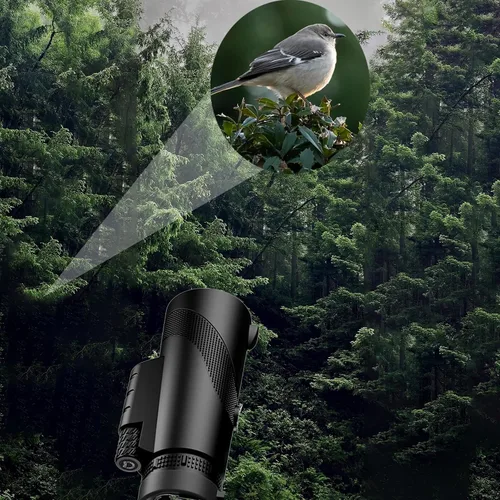 Vista 3 de 12x50 High Power Handheld Monocular Telescope with Smartphone Adapter and Tripod - Lightweight Design Ideal for Bird Watching