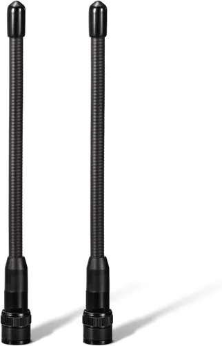 Vista 7 de Eightwood BNC - Antena de escáner de mano, paquete de 2 unidades de doble banda 144/430 MHz VHF UHF Antena de radio aficionado flexible de 6