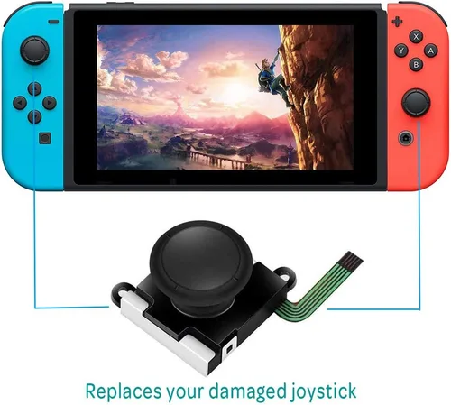 Vista 5 de RGEEK 2 Pack 3D Analog Joystick Thumb Sticks Replacements for Nintend Switch Joy Con Controlle Switch Lite Replacement LeftRight Repair Analog