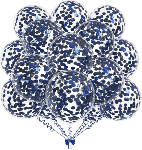 Vista 15 de 50 globos de confeti de papel de aluminio verde aguacate, globos de látex de 12 pulgadas con confeti verde aguacate en el interior para cumpleaños