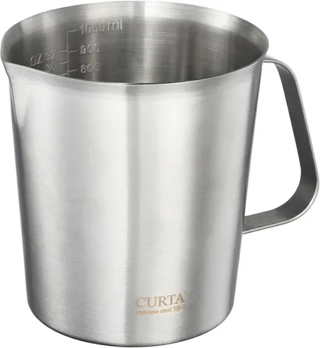 Vista 11 de CURTA Taza medidora de acero inoxidable 18/8 con mango y labio de vertido, 16 oz (2 tazas, 16.9 fl oz)