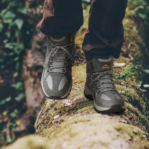 Vista 4 de NORTIV 8 Botas de senderismo impermeables para hombre, botas de trabajo al aire libre