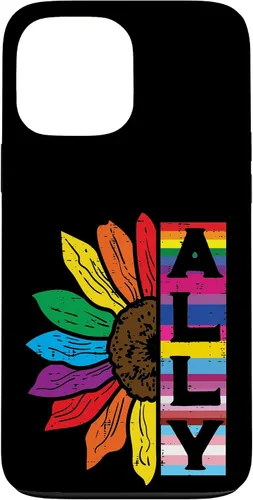 Vista 23 de iPhone 16 Lgbt Gay Ally Sunflower Rainbow Pride Flag Men Women Kids Case