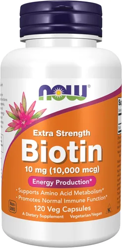 Vista 10 de NOW Foods Suplementos, Biotina 1000 mcg, Metabolismo de Aminoácidos*, Producción de Energía*, 100 Cápsulas