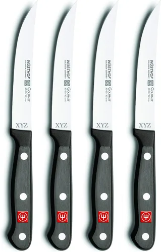 Vista 7 de Wüsthof Juego de cuchillos gourmet para carne de 4 piezas Negro