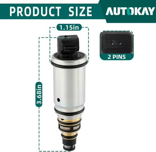 Vista 2 de AUTOKAY Válvula de control electrónico del compresor del A/C se ajusta para Hyundai Sonata 2.0L 2.4L 2011-2014