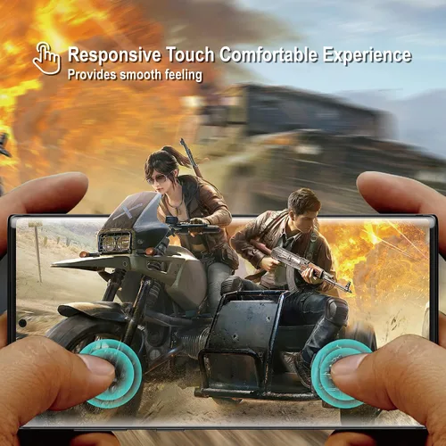 Vista 5 de AACL Protector de pantalla para Samsung Galaxy Note 10 Plus, 6.8 pulgadas, vidrio templado curvado, compatible con escáner ultrasónico de huellas