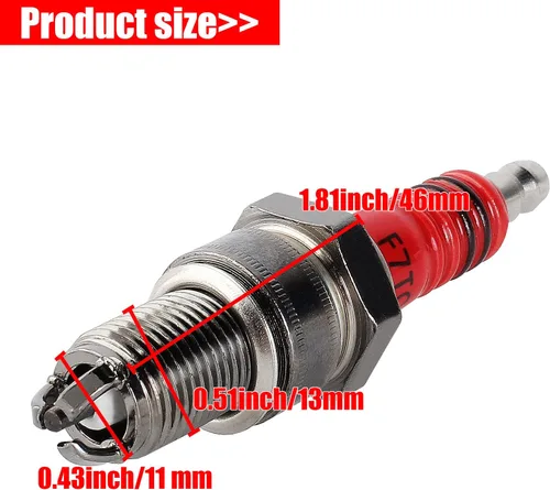 Vista 2 de Bujía de 3 electrodos F7TC para generador GX120 GX160 GX200 GX240 GX270 GX340 GX390 cortacésped tractor rotulador motosierra bomba de agua Go Kart