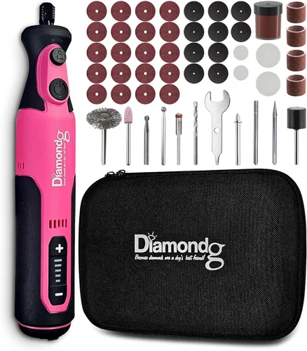 Vista 2 de Diamondg CR400 Cordless Rotary Tool Kit - 60-Piece, 5-Speed, Black