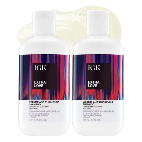 Vista 10 de IGK EXTRA LOVE Champú para volumen y engrosamiento Champú voluminizador para cabello fino y fino Hidrata + apoya el cuidado del cuero cabelludo