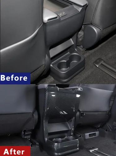 Vista 5 de Accesorios de automóvil compatibles con Toyota Sienna 2021 2022 2023 2024 Panel de salida de ventilación de aire trasero interior cubierta