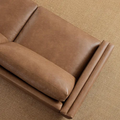 Vista 9 de CHITA 118" Sofá Modular Seccional Convertible de Lujo Super Grande en Forma de L, Sofá Moderno Relleno de Plumón Certificado FSC, Sofá de Nube
