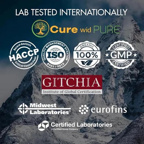 Vista 8 de Cure wid Pure Shilajit del Himalaya para hombres y mujeres – 94.5% de resina de ácido fúlvico, 500 mg 60 porciones – Adaptógeno orgánico probado