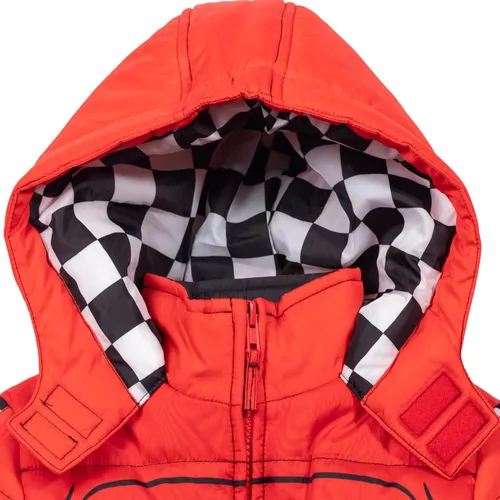 Vista 5 de Disney Cars Lightning McQueen - Abrigo de invierno con cremallera para cosplay