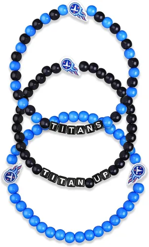 Vista 23 de FOCO NFL unisex-adult NFL Team Logo Officially Licensed 3-Pack Beaded Friendship Bracelets