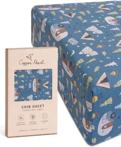 Vista 30 de Copper Pearl: Sábanas de punto prémium para cuna de bebé para niños y niñas, transpirables y suaves, sábanas ajustables para colchones estándar