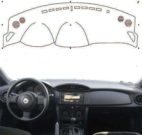 Vista 2 de CHEAYAR Cubierta protectora para tablero de salpicadero, cubierta solar compatible con Subaru BRZ 2013-2020, tapete interior para tablero