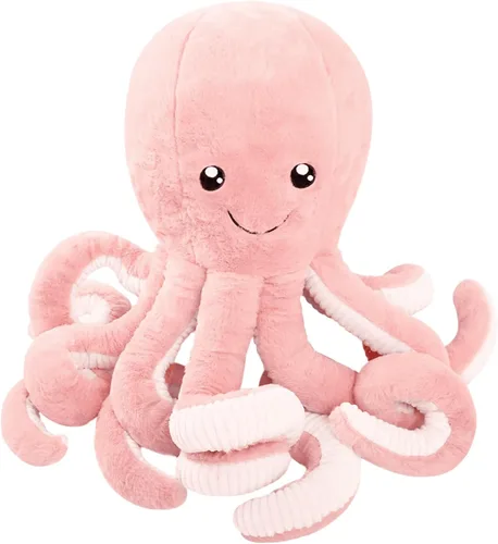 Vista 11 de DENTRUN Pulpo de peluche gigante, muñeca de pulpo de peluche para niños, niñas, adultos, regalo de cumpleaños, Navidad, Halloween, animales marinos