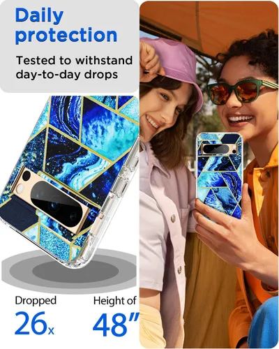 Vista 3 de AICase Funda para Google Pixel 8 Pro con protector de vidrio de cuerpo completo resistente [nunca amarillento] [grado militar anticaídas] protección