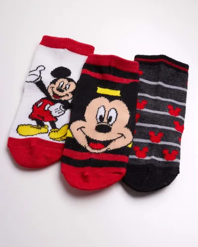 Vista 4 de Disney Calcetines de Mickey Mouse para bebés y niños, paquete de 24 calcetines para recién nacidos, para bebés (tamaño 0-24 meses)