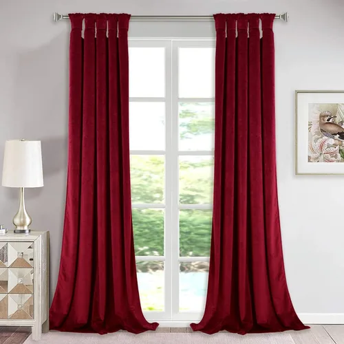 Vista 7 de EcoDrapes Paneles de cortina macizos con pestañas trenzadas para casa de lujo (rosa bebé, 52 pulgadas de ancho por 63 pulgadas de largo, 1 panel)