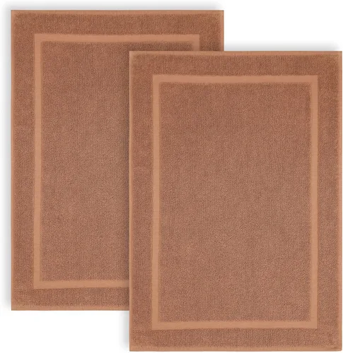 Vista 11 de COTTON CRAFT Tapete para bañera – Azulejo esculpido, 100% algodón, ultra absorbente, de baja pelusa, 1000 GSM, tapete de baño de lujo – Alfombra