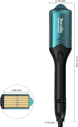 Vista 8 de Terviiix Plancha de Pelo con 4 Placas Intercambiables, Plancha para Rizar con Queratina y Aceite de Argán para Mujeres, Plancha Voluminizadora