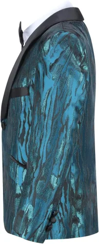 Vista 2 de SWOTGdoby Trajes de vestir para niños de 3 piezas, ajuste delgado, trajes de esmoquin para niños, chaqueta formal, chaqueta, pantalones, chaleco