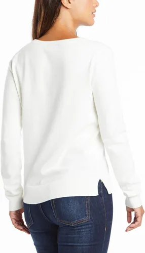 Vista 3 de Nautica Efortless J-Class - Suéter de manga larga con cuello en V para mujer 100 algodón