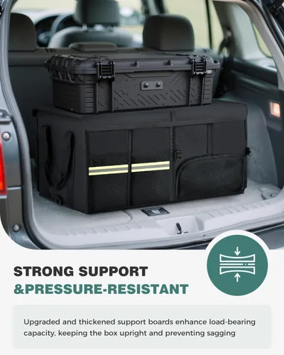 Vista 5 de FLORICH Organizador de maletero con almacenamiento de zapatos transpirable para SUV, organizadores de automóvil impermeables plegables, organizador