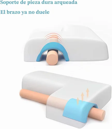 Vista 4 de JACKGOLD Almohada arqueada, almohada para parejas con rebote lento y espuma viscoelástica transpirable, almohada de sueño para parejas para manos