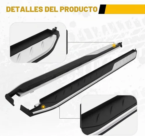 Vista 3 de Estribos aptos para Toyota RAV4 2019-2025 Accesorios de barra Nerf para escalones laterales