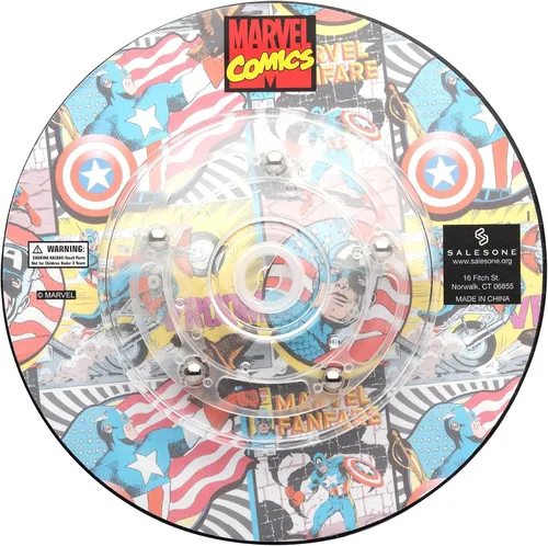 Vista 25 de Marvel Studios: The Falcon y The Winter Soldier - Juego de 5 pines de solapa con base de metal y esmalte con caja circular de 6.3 pulgadas